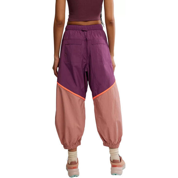 $98 FREE PEOPLE FP MOVEMENT WOMEN'S FREE THROW PANTS MAUVE PINK SIZE L - Picture 3 of 6